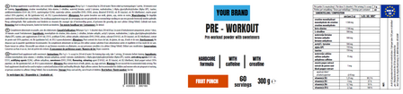 Private label - pre-workout 300 g - start your own brand