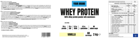 Start your brand - whey protein - 2 kg vanilla