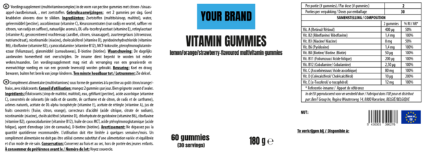 White label Vitamin gummies